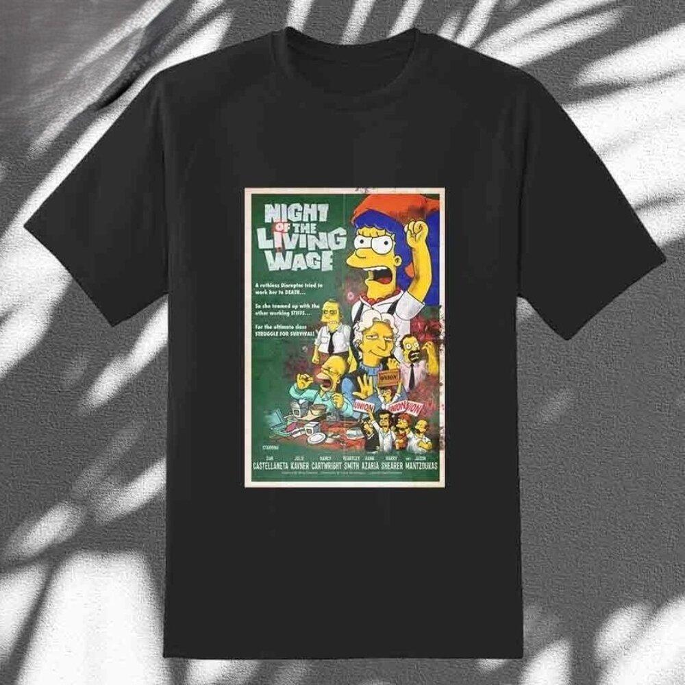 The Simpsons Night Of The Living Wage Graphic Fan T-Shirt